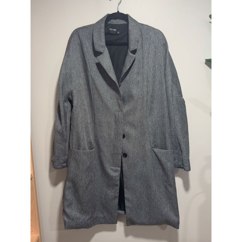 DO+BE Gray Longline Blazer Jacket Oversized Coat - L
